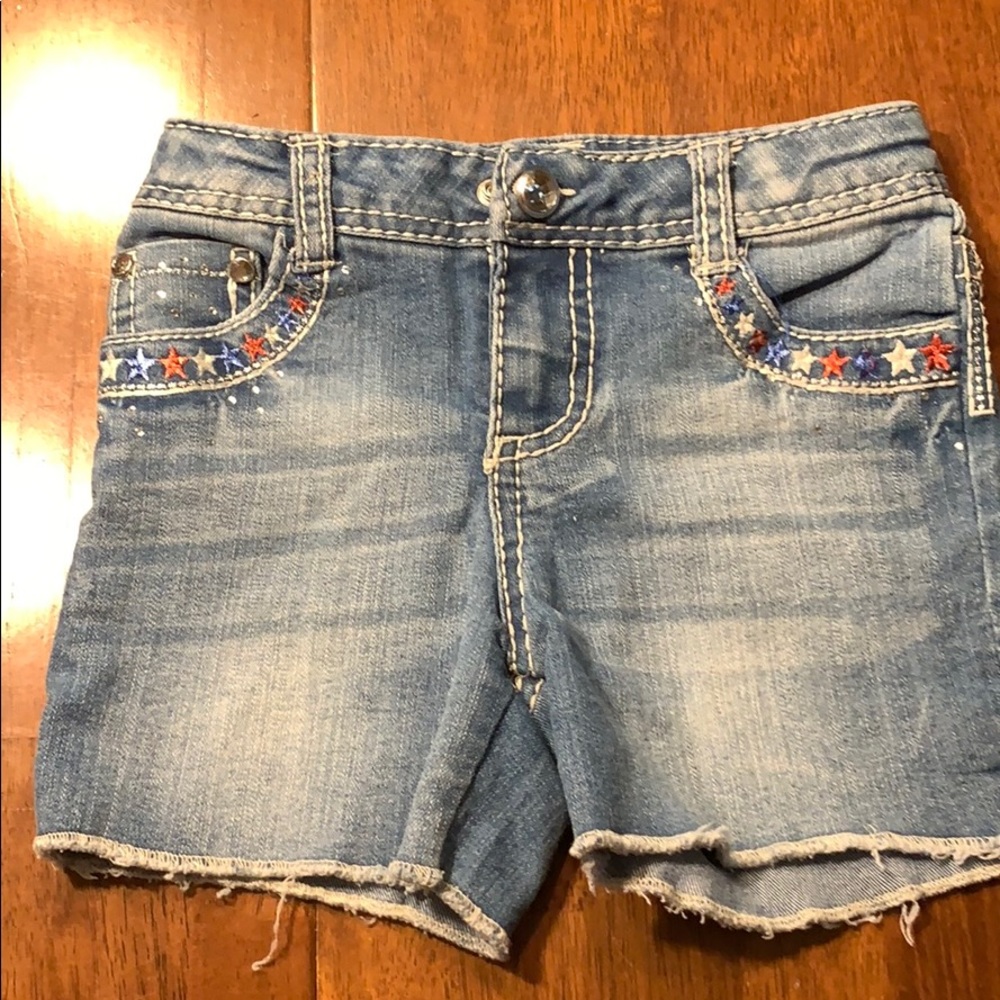 Patriotic Denim Girl Shorts